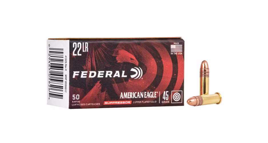 Federal American Eagle Suppressor .22 LR 45 gr