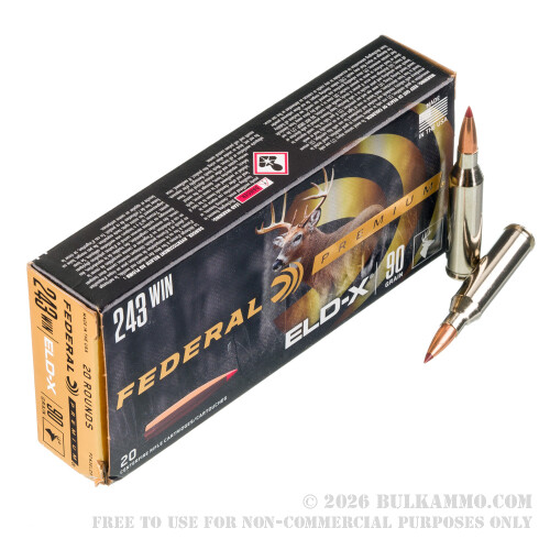 FEDERAL PREMIUM .243 WIN 90 GR. ELD-X