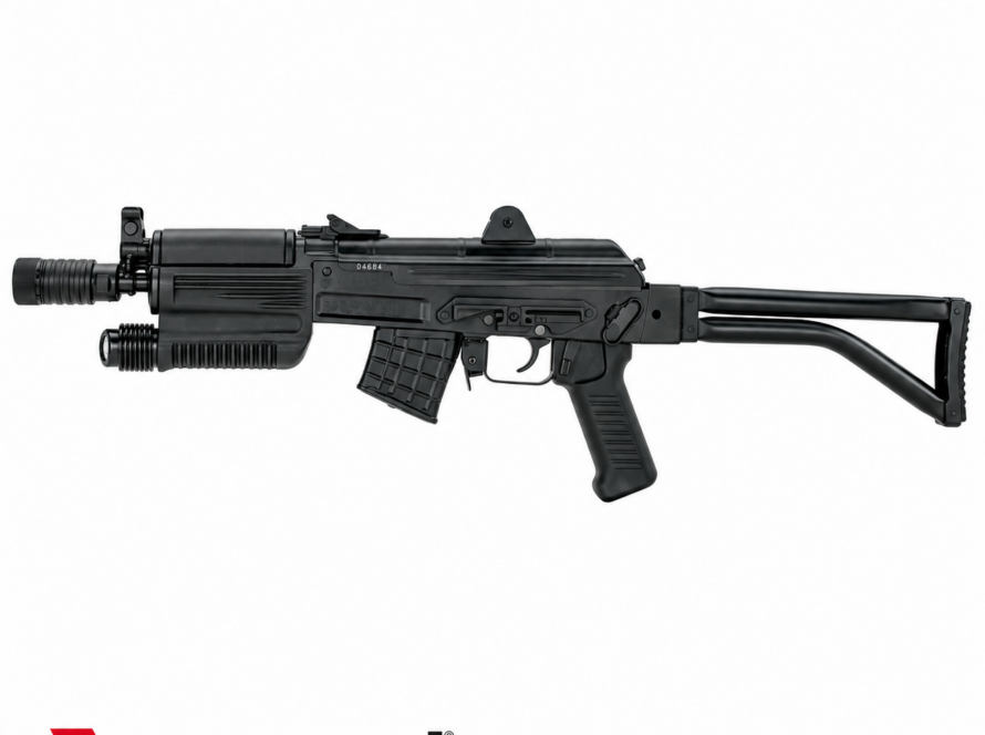 Arsenal SAR-M4S 7,62×39 mm félautomata AK karabély, 215 mm-es csővel, fix fémválltámasszal és integrált LED-lámpával