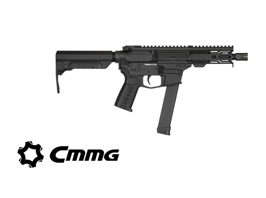 CMMG RESOLUTE MkGs 9×19 mm kompakt PCC Armor Black kivitelben, 5 hüvelykes csővel, EML4 előaggyal és RIPSTOCK válltámasszal