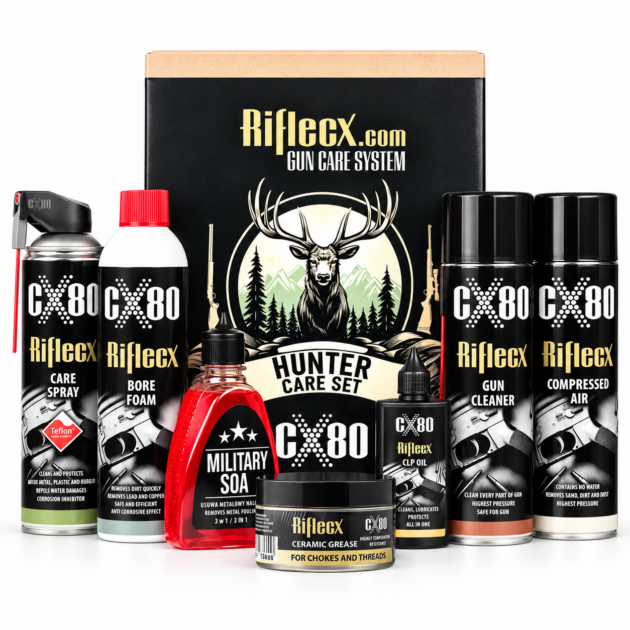 RifleCX Hunter Set vadászati fegyvertisztító készlet 7 termékkel